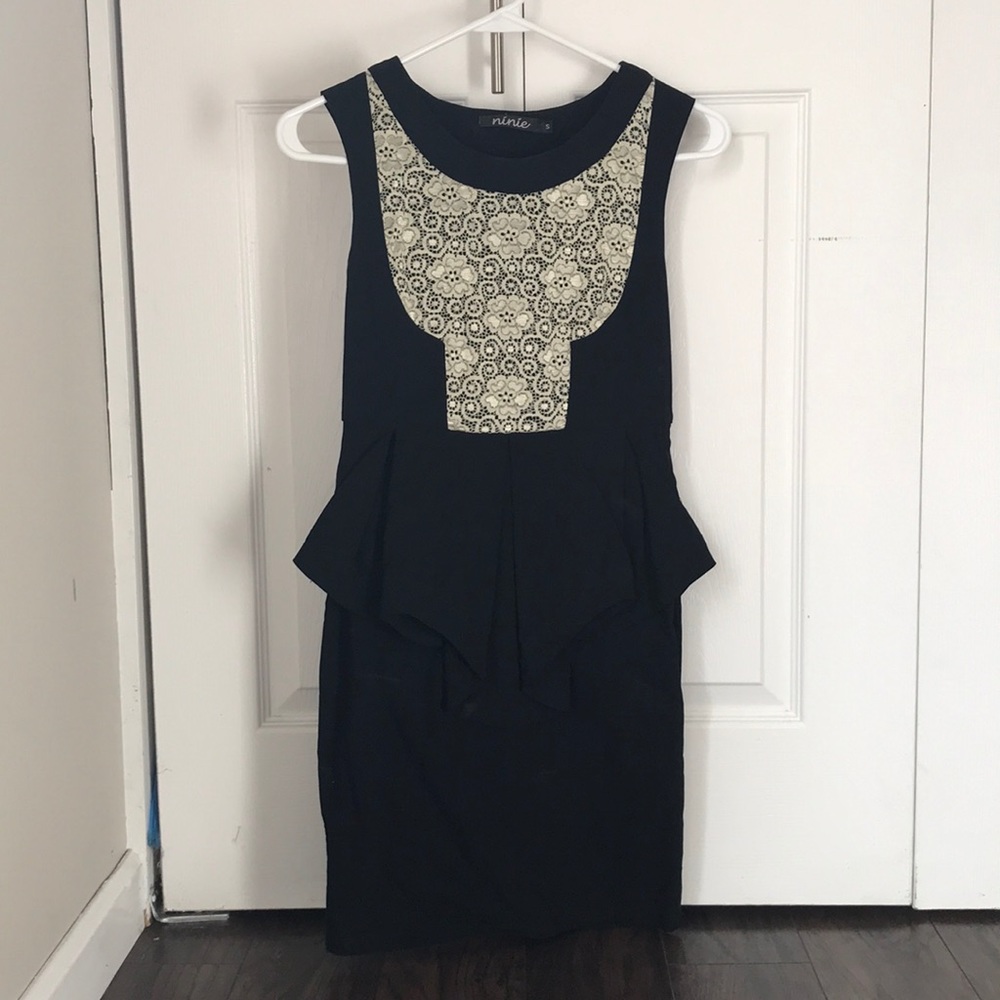 Black Peplum Dress